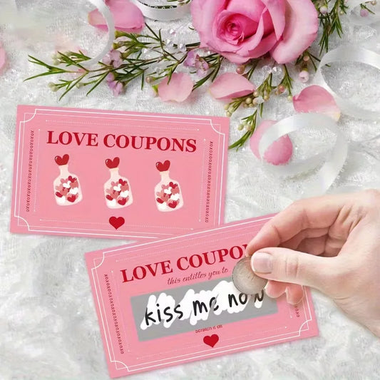30-300PCS Valentine's Day Scratch Cards Cards