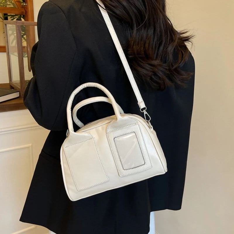 2026 New Y2K Harajuku Shoulder Bag Women worn by model with stylish outfit.