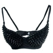 Silver Rivets Punk Rave Bralette Lingerie Gothic Bra