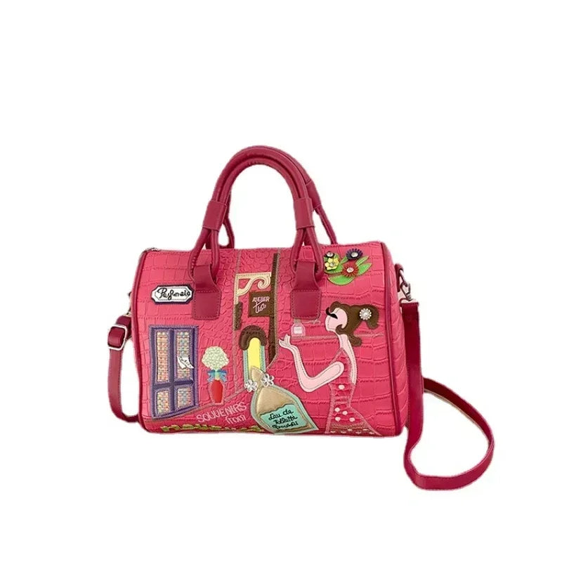 European and American embroidered Handbag