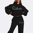 Men Women Printed Hoodie 2‑Piece Tracksuit, Casual