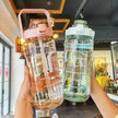 2L Portable Water Bottle Large Capacity Plastic Straw Water Cup Drink Bottle - IM PERKY Boutique