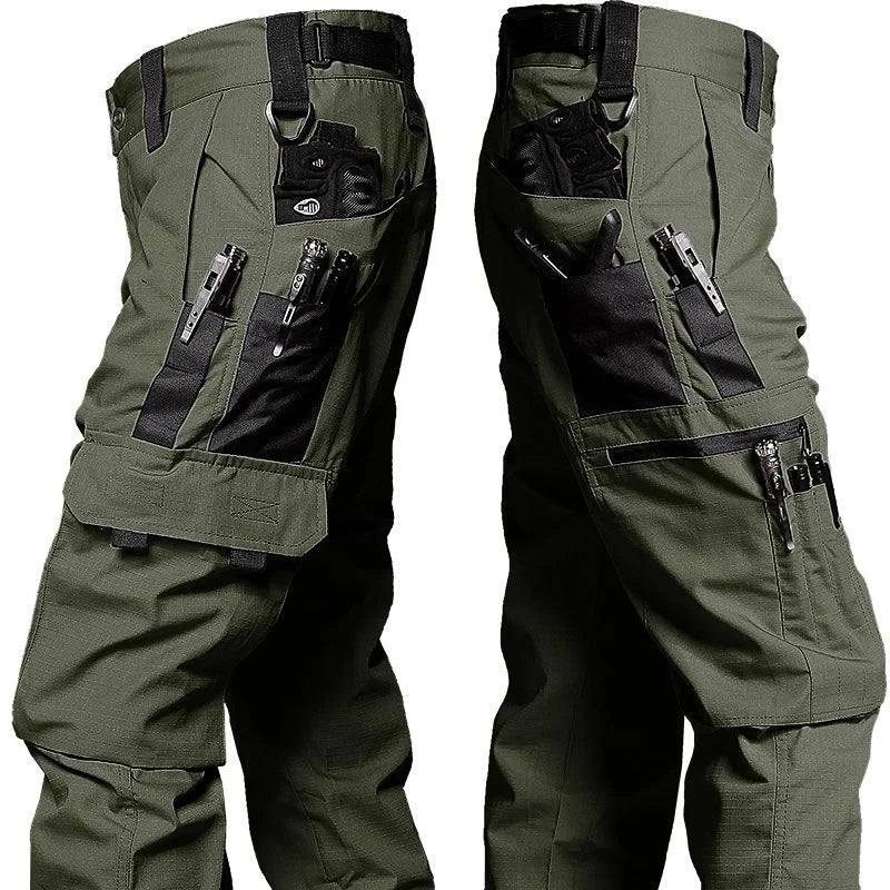 Wear Resistant Work Pant Man Multi-pocket Straight Cargo