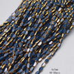 4x7mm 50pcs/lot Briolette Oval Glass Beads Plating Gold Color Crystal