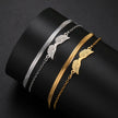Lucktune Angel Wing Pendant Bracelet for Women Stainless Steel