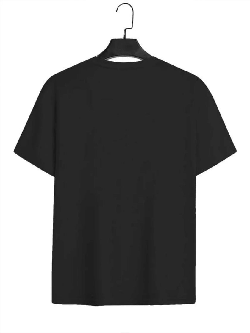 Plus Size- Single-sided Printed Round Neck Short-sleeve