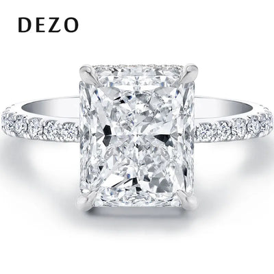 DEZO Moissanite Solitaire Engagement Rings 2/3/4ct - IM PERKY Boutique