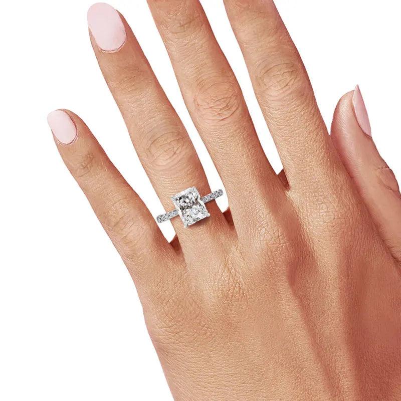 DEZO Moissanite Solitaire Engagement Rings 2/3/4ct - IM PERKY Boutique