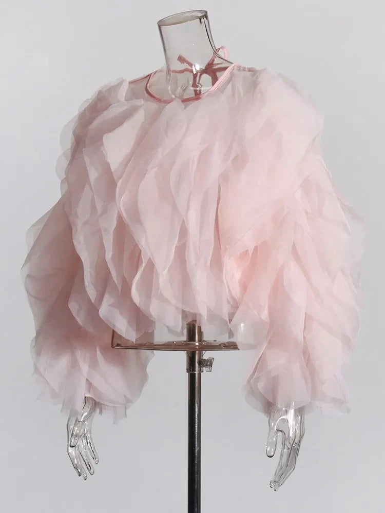 TWOTWINSTYLE Ruffles Shirts For Women