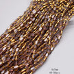 4x7mm 50pcs/lot Briolette Oval Glass Beads Plating Gold Color Crystal