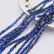 4x7mm 50pcs/lot Briolette Oval Glass Beads Plating Gold Color Crystal