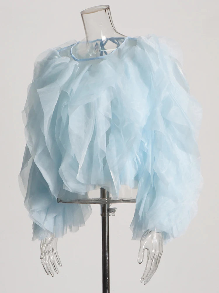 TWOTWINSTYLE Ruffles Shirts For Women