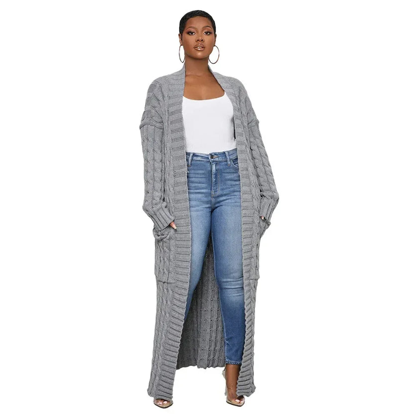 Kintted Cardigan Women Long Jacket