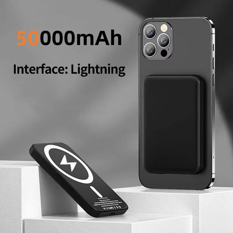 50000mAh Magnetic Power Bank Wireless PD 22.5W Fast Charger iPhone 17 16 15 14