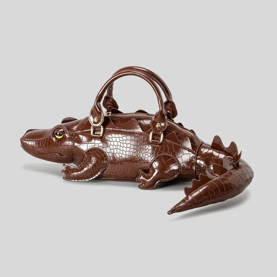 New Trendy Crocodile Shape Handbag