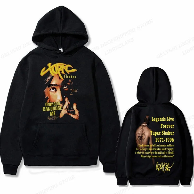 Tupac 2pac Graphic Hoodie Men Fashion