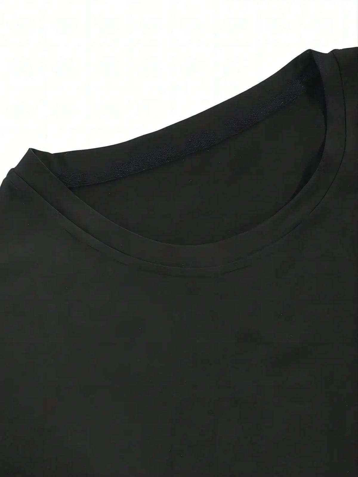 Plus Size- Single-sided Printed Round Neck Short-sleeve