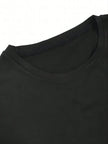 Plus Size- Single-sided Printed Round Neck Short-sleeve