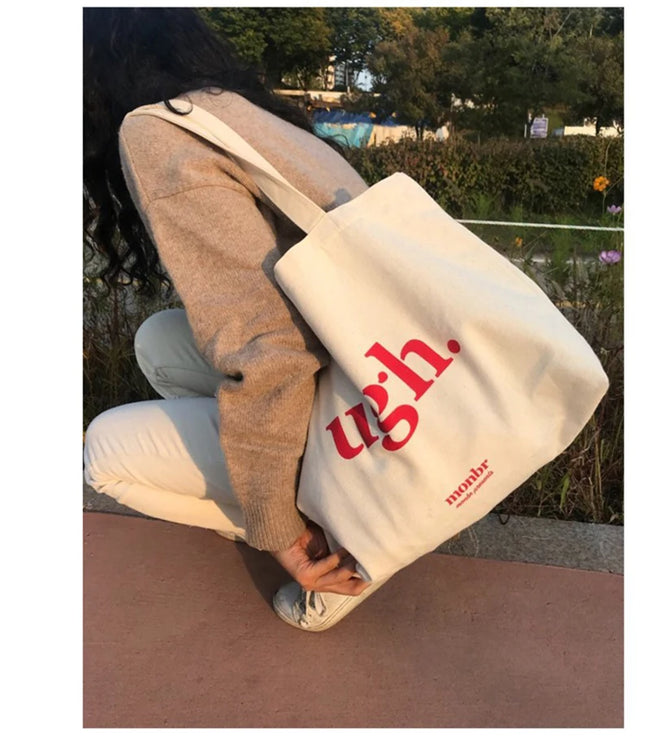 Casual Large Capacity Shoulder Bags Shopper Canvas