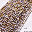 4x7mm 50pcs/lot Briolette Oval Glass Beads Plating Gold Color Crystal
