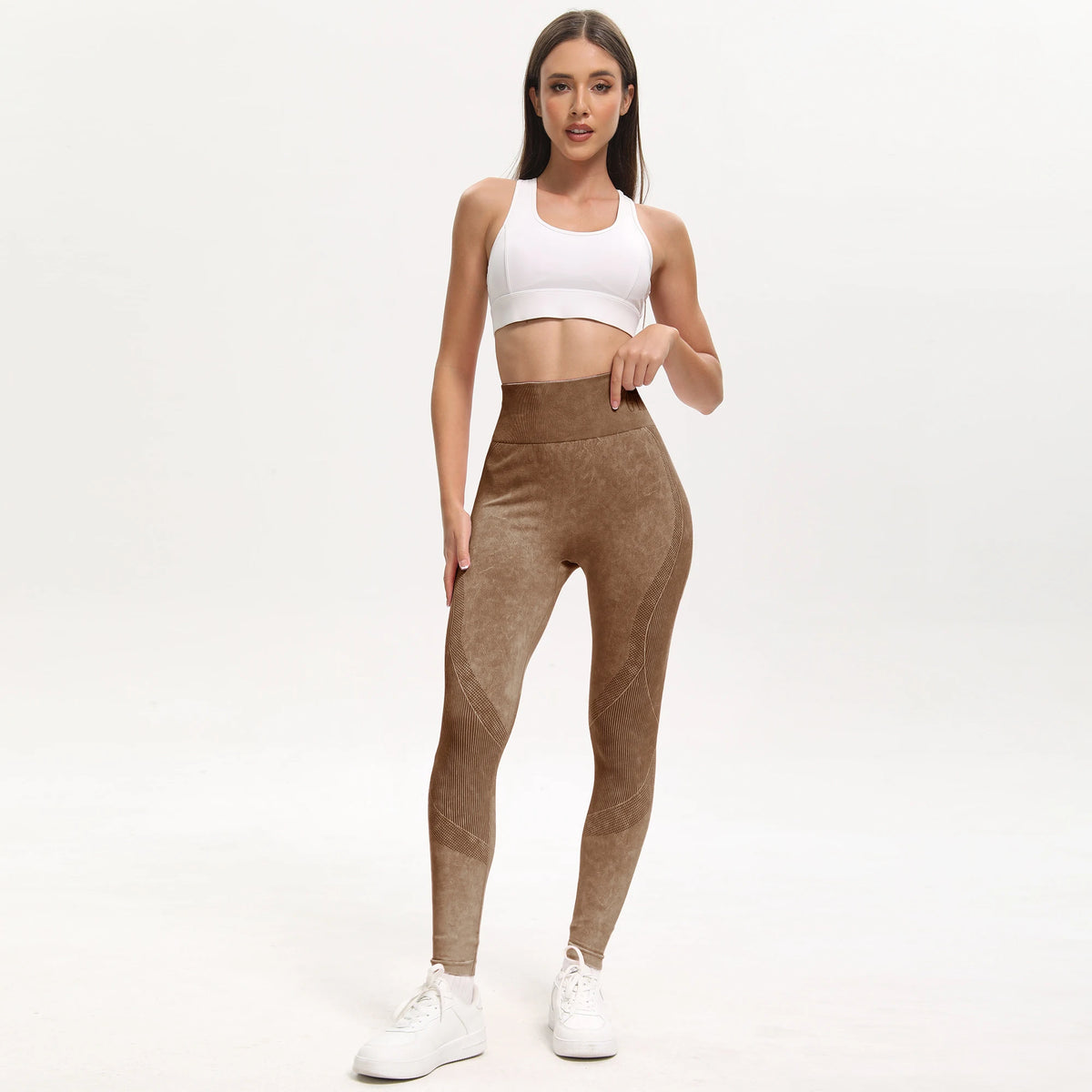 2 Pack Women's High Waisted Seamless Yoga Leggings