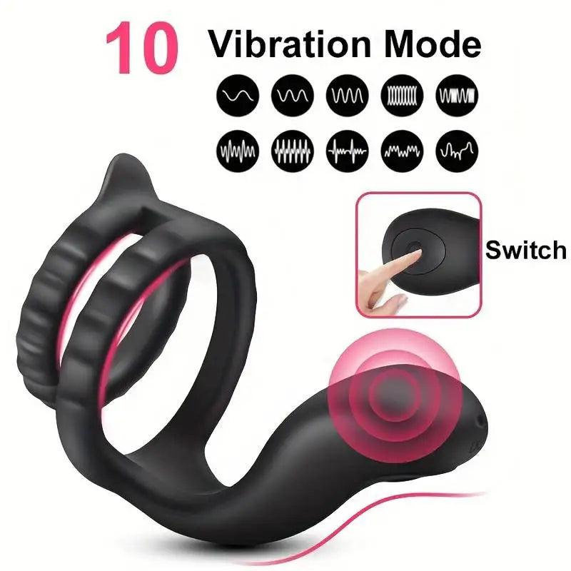 Multifrequency vibration Penis Ring Vibrator for men