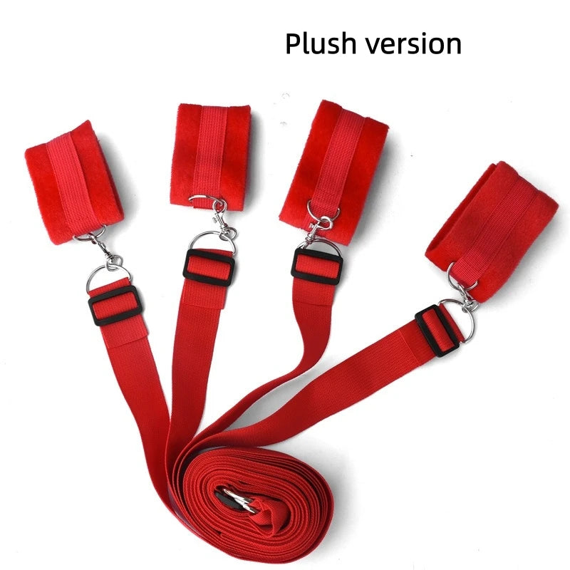 Bed Bondage Restraint Set Adjustable Wrist Ankle Cuffs