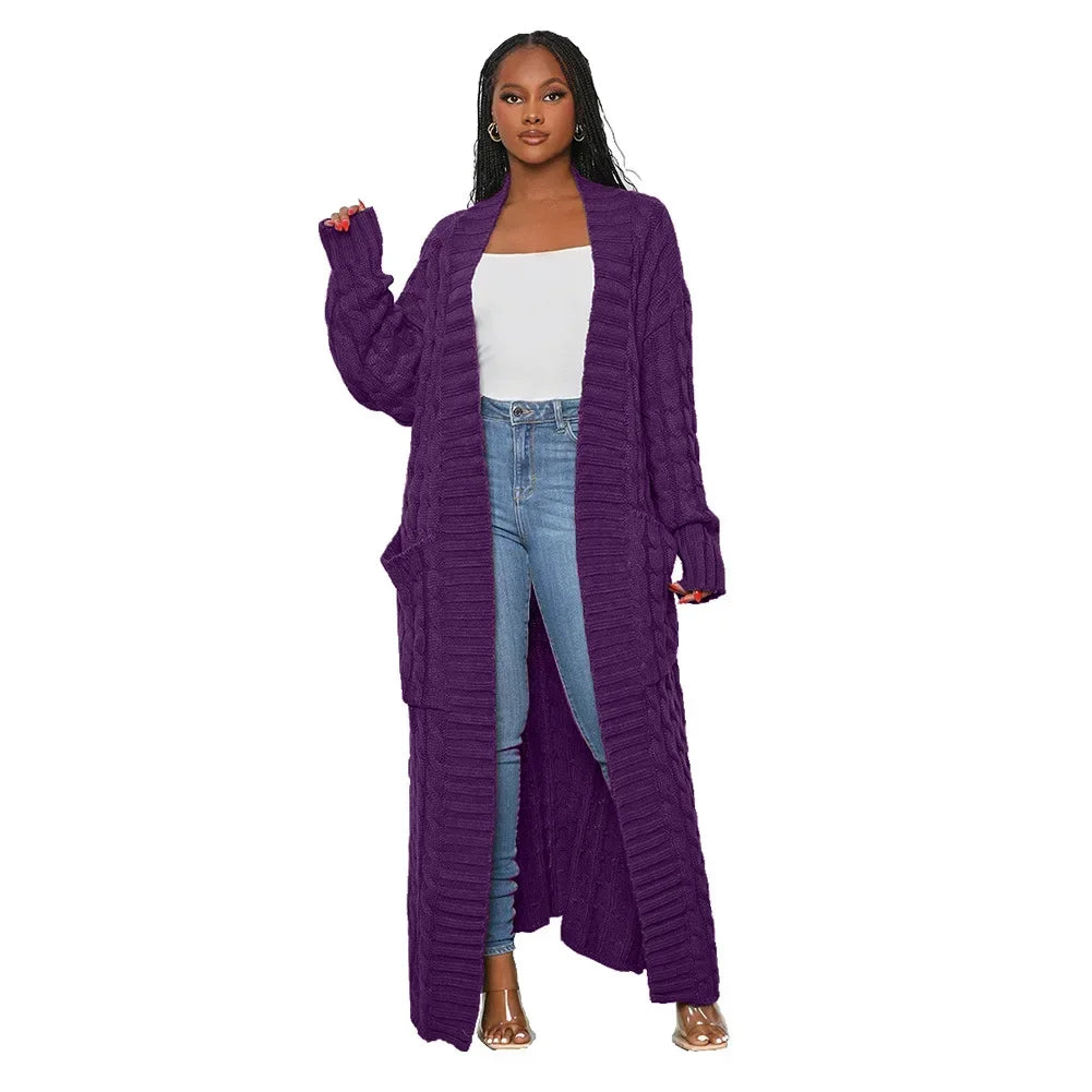 Kintted Cardigan Women Long Jacket