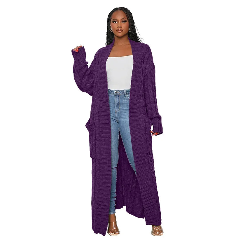 Kintted Cardigan Women Long Jacket
