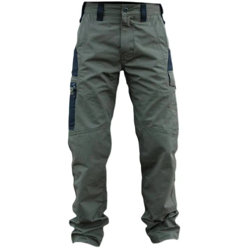 Wear Resistant Work Pant Man Multi-pocket Straight Cargo