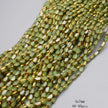 4x7mm 50pcs/lot Briolette Oval Glass Beads Plating Gold Color Crystal