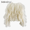TWOTWINSTYLE Ruffles Shirts For Women