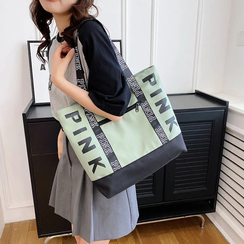 Leisure Large Capacity Tote Bag for Women Shoulder Bags, stylish tote in pastel colors, perfect for everyday use.