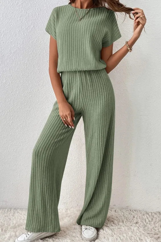 Women Spring Autumn New Collection Solid Color 2 Piece Set