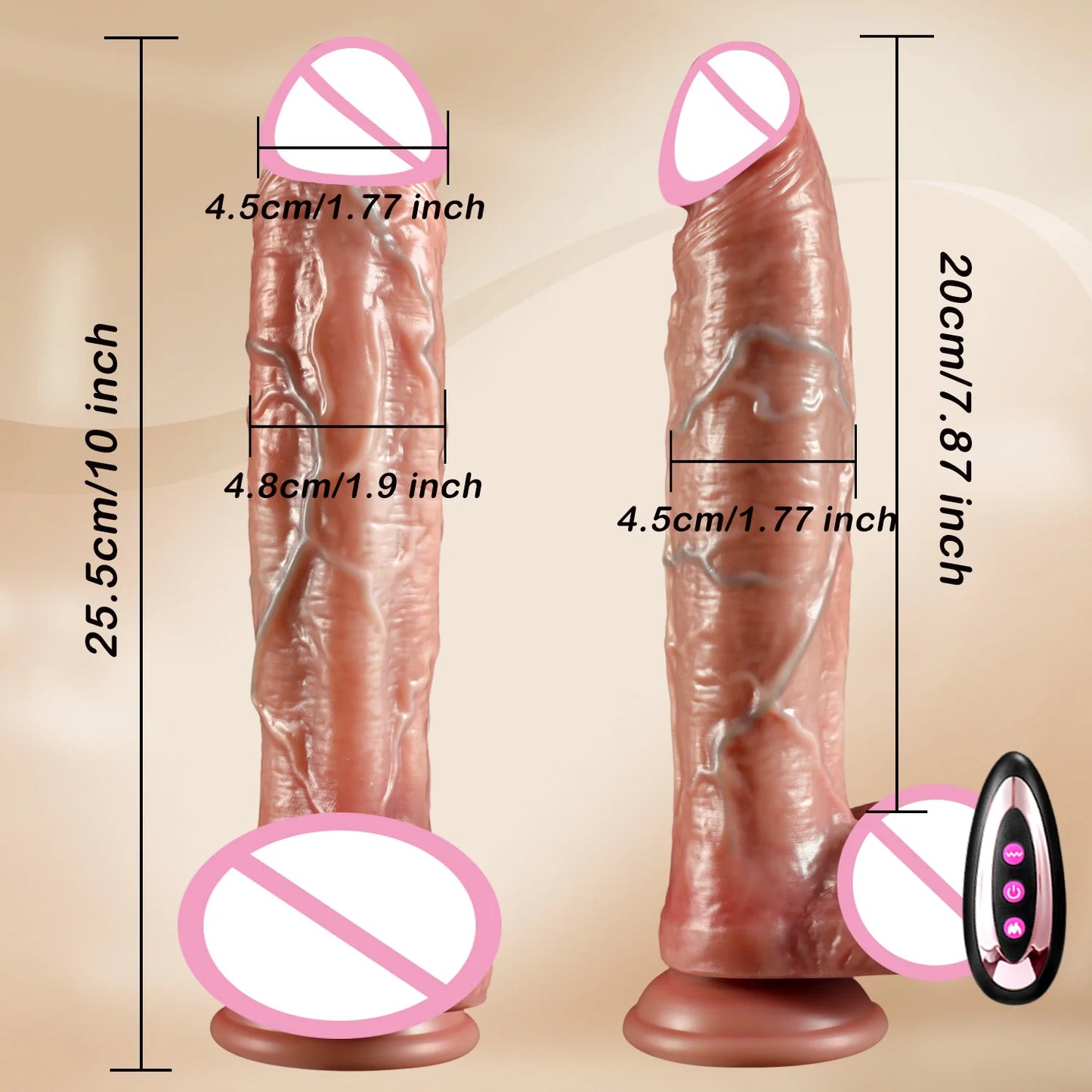 Realistic Dildos Sex Toys Telescopic Heating For Women Masturbation
