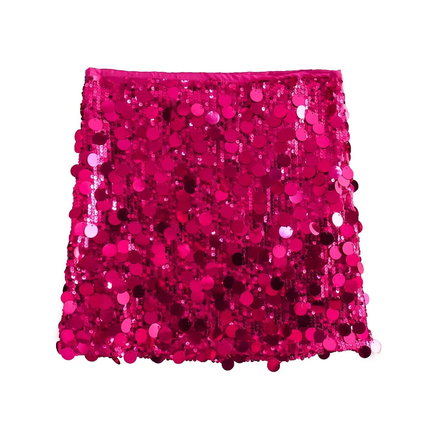  TFMLN New Women Fashion Sequined Mini Skirts Solid