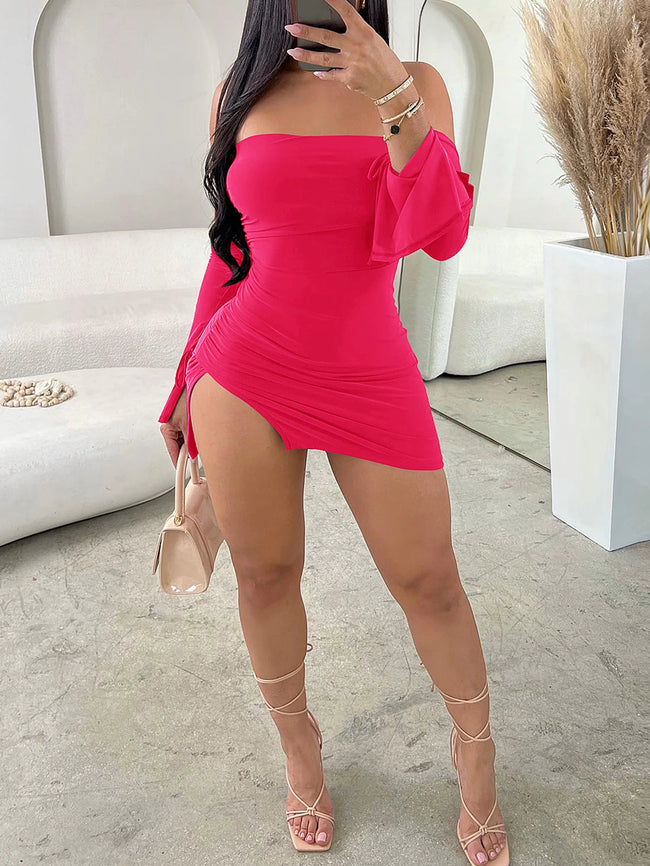 Women Strapless Backless  Mini Dress For Women