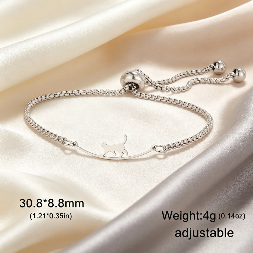 Cute Dachshund Dog Stainless Steel Bracelet