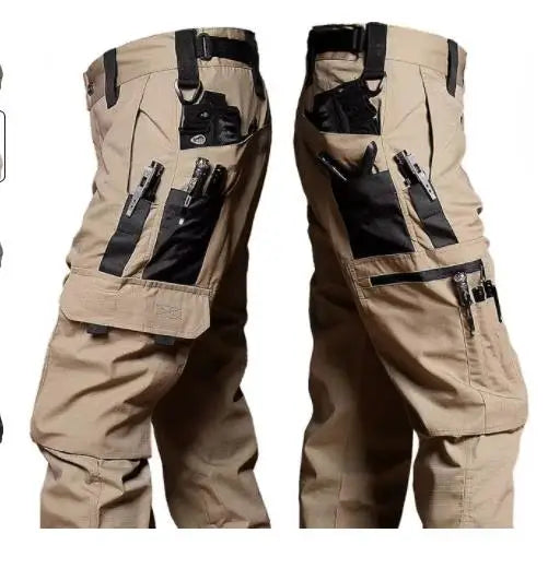 Wear Resistant Work Pant Man Multi-pocket Straight Cargo