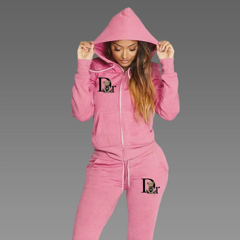 2025 Women Sets Zipper Cardigan Hoodie