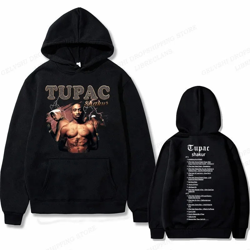 Tupac 2pac Graphic Hoodie Men Fashion