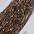 4x7mm 50pcs/lot Briolette Oval Glass Beads Plating Gold Color Crystal