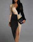 Party Dress: Black Gold Sequin - IM PERKY Boutique