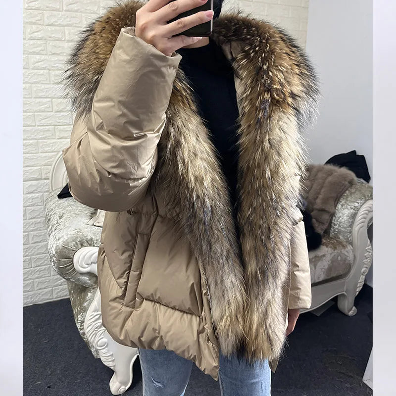 2026 MAOMAOKONG White Duck Down Jacket Winter Women
