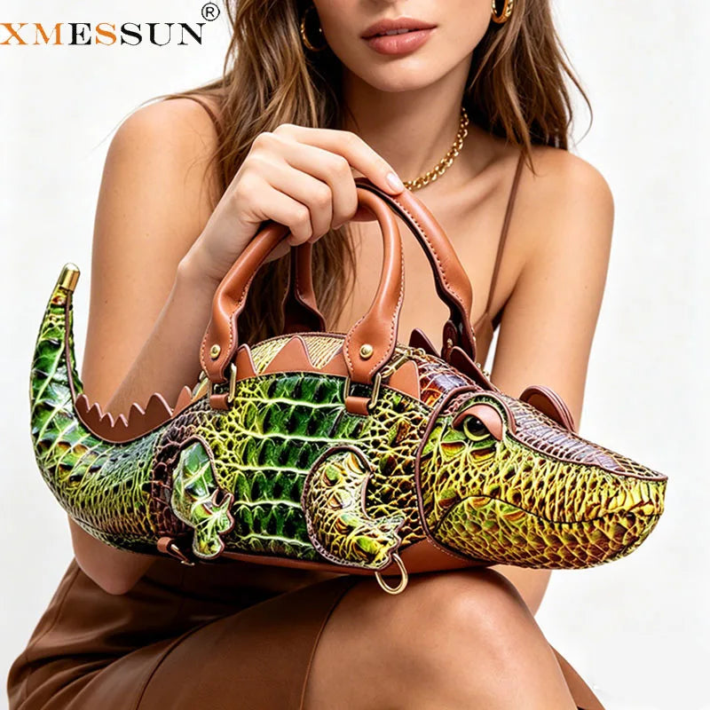 New Trendy Crocodile Shape Handbag