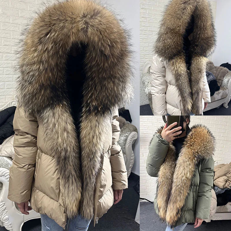 2026 MAOMAOKONG White Duck Down Jacket Winter Women