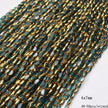 4x7mm 50pcs/lot Briolette Oval Glass Beads Plating Gold Color Crystal