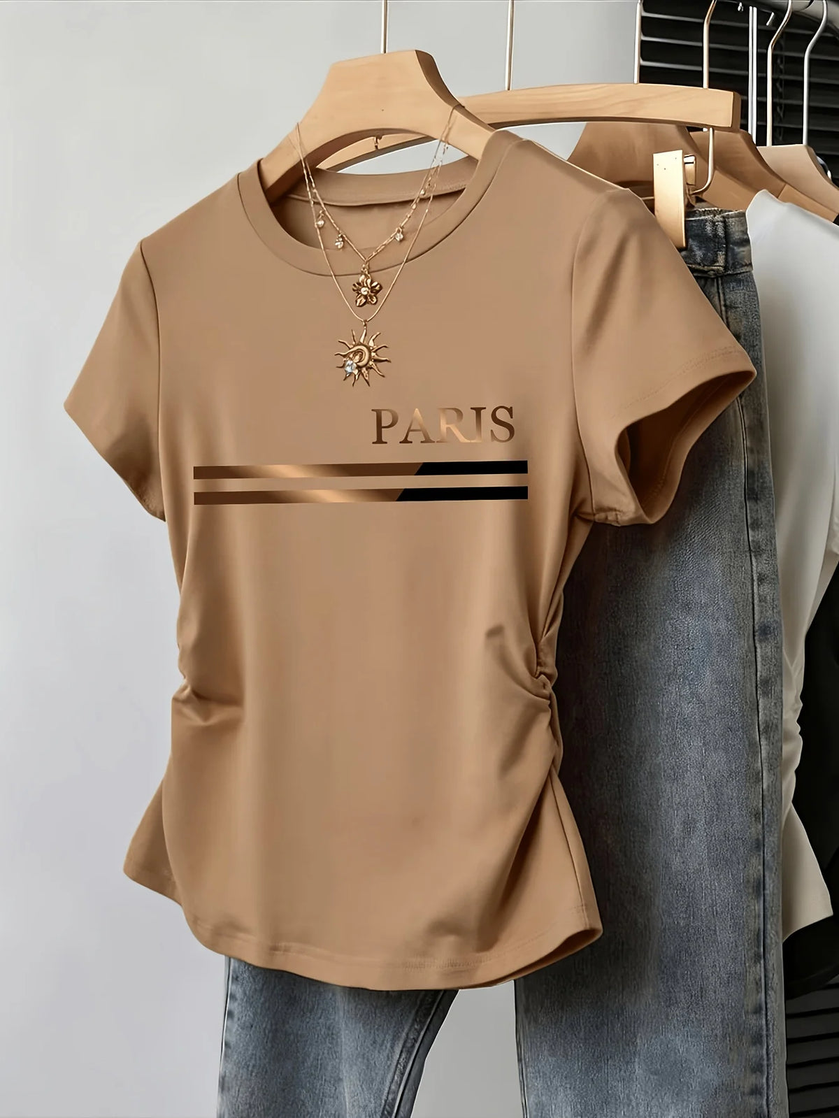 Summer Women's Women PARIS Italy Print T Shirt