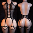 Lace Bra One-Piece Set Crotchless Lingerie Women's Curve