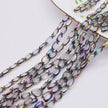 4x7mm 50pcs/lot Briolette Oval Glass Beads Plating Gold Color Crystal